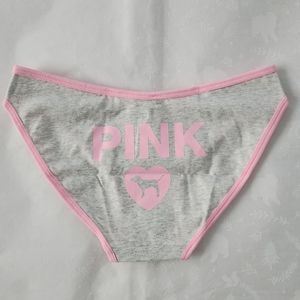 ππ₯NWT PINK Originals Victoria's Secret bikini panties Small Medium gray logo